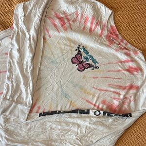 Roark T Shirt Men’s L White Pink Tie Dye Graphic Long Sleeve Premium Tee